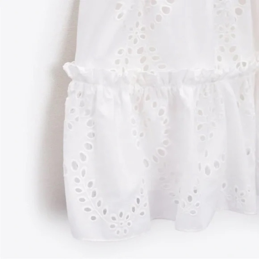 Zara Strapless Mini Dress Embroidered - Picture 7 of 7